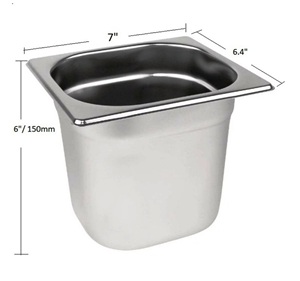 Gastro Norm Standards Meeting Stainless Steel GN <b>Pan</b> 6 Nonstick Eco-Friendly Dishwasher Safe for Restaurant Use - Product Image 1