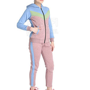 Conjunto Deportivo de Dos Piezas para Mujer, Estilo Urbano, con Capucha, Estampado Sólido, Moderno e Informal, para Hacer Ejercicio y Uso Diario - Product Image 2