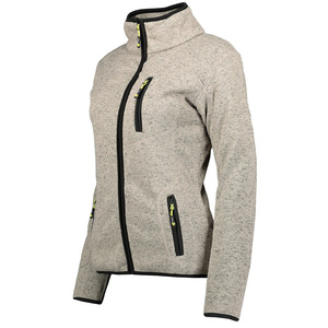 Chaqueta respetuosa con el medio ambiente con bolsillo extra para mujer, chaqueta polar con cremallera, chaqueta duradera de poliéster resistente Musthave con logotipo personalizado - Product Image 3