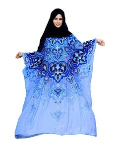 Free Size <b>Kaftan</b>-Style Islamic Abaya Burqa for Adults Women with Chiffon Hijab Made of <b>Silk</b> Ethnic Salwar Kameez <b>Dress</b> - Product Image 2