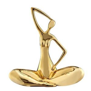 Jarrón de Flores Moderno TQC, Diseño Dorado en Aluminio, Ecológico, Ligero, Decorativo de Lujo para Mesa, Adorno para el Hogar - Product Image 4