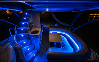 Kinlife 2025 Double Decker électrique GPS AI aviron aluminium ponton bateau 30FT PVC famille fête vitesse bateau salle de bain vestiaire