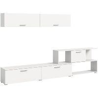 Chepo Europe - Estantes y Muebles de Almacenamiento Modernos de Imitación de Tablero de Aglomerado Blanco, Diseño Alemán X43A9W01