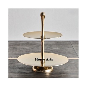 Stainless Steel Gold Color <b>Cake</b> <b>Stand</b> <b>Set</b> Of Two Square Shape Chocolates Fruits <b>Stand</b> For Best Selling - Product Image 5