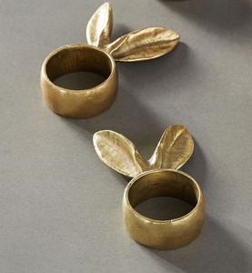 Porte-ronds de serviette en or pour décoration de table de mariage Nouveau design Décorations de table Rond de serviette à bas prix - Product Image 2