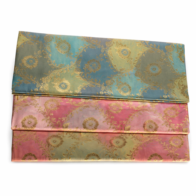 Ethnic Cross Brocade Polyester Fabric Anti Pill Girls Wholesale Luxury Jacquard Woven Damask Medium Weight Apparel Upholstery