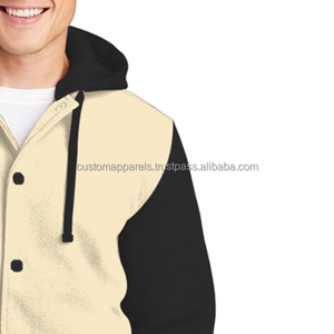<b>Lightweight</b> Embroidery Wool Varsity <b>Jacket</b> with Stand Collar Windproof Street Style Outerwear - Product Image 4