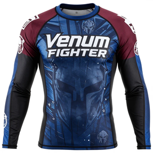 Último Diseño de Fábrica, Rashguard Ligero y Transpirable de Alta Calidad, Bajo MOQ, Ropa Deportiva para Fitness, MMA, Venum Rashguard - Product Image 1