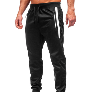 Pantalons de jogging tendance pour hommes en molleton uni avec taille élastique, cordon de serrage, motif 3D, tissu de leggings pour l'automne et l'hiver - Product Image 1
