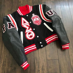 TITLISTS Vestes universitaires KAP personnalisées avec logo brodé, vestes de baseball en mélange de laine et manches en cuir pur - Product Image 4