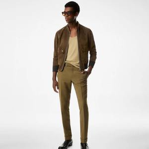 Chaqueta regular personalizada de estilo callejero de invierno para hombre de cuero genuino impermeable y transpirable - Product Image 6