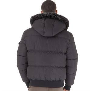 Veste matelassée softshell pour homme, prix d'usine, vente en gros, haute qualité, coupe-vent, fermeture éclair, logo et taille personnalisés, style streetwear hip-hop - Product Image 2