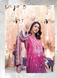 Adorables trajes de algodón bordados para mujer, vestido elegante de Faisalabad para la moda india y pakistaní - Product Image 2