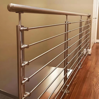 Garde-corps de broche de barre personnalisable en acier inoxydable moderne résistant à la rouille facile balcon escalier pont main courante balustrades durables