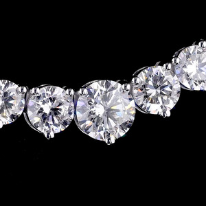 Custom Tennis Chain Necklace Lab Grown Diamond CVD HPHT 14K White <b>Gold</b> Jewelry 2mm-6.5mm <b>for</b> <b>Men</b> Women Engagement Anniversary - Product Image 5