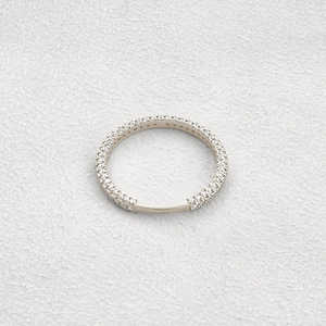 แหวนแต่งงานเพชรโมอิสซาไนต์ทรงกลมแบบเต็มวง 925 เงินแท้ สำหรับผู้หญิง ดีไซน์หรูหรา - Product Image 3