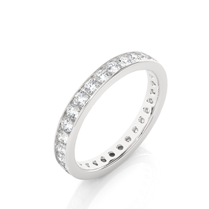 Anillo de diamantes de eternidad con corte VVS de oro de 14kt a la moda, anillo de boda personalizado de alta calidad para mujer, regalos, aniversarios, joyería fina - Product Image 5
