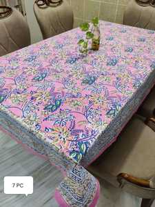 Bloc de main floral traditionnel imprimé 100% coton écologique Design artisanal nappe lavable élégante couverture artisanale - Product Image 2