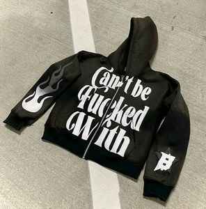 Nouveau modèle 2026 – Sweat à capuche zippé coupe-vent et respirant, design personnalisé, avec broderie floquée et strass imprimés, couleur unie - Product Image 5