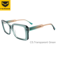 Nouvelles montures de lunettes optiques rectangulaires unisexes en acétate à motif uni, tendance FEROCE, vente en gros