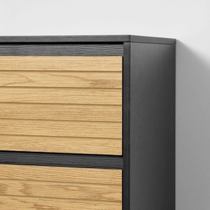 <span class=keywords><strong>Table</strong></span> <span class=keywords><strong>de</strong></span> chevet noire en <span class=keywords><strong>bois</strong></span> avec tiroir pour chambre à coucher - Product Image 3