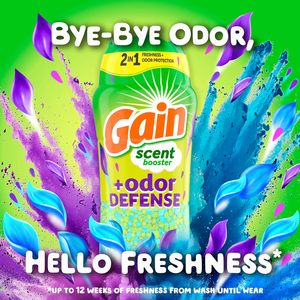 Gain Odor Defense In-wash Scent Booster, parfum Super Fresh Blast, 21,1 OZ, fraîcheur 2 en 1 plus protection contre les odeurs, parfum de lessive - Product Image 2