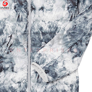 High Quality Men's Trendy Winter <b>Jackets</b> Premium Quality <b>Canvas</b> Stand Collar Top Selling Sublimation Puffer Wear - Product Image 5