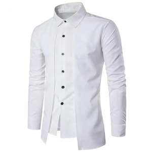Customize <b>Men's</b> <b>Shirts</b> Like Two-Piece Business <b>Shirt</b> Long Sleeve Breathable Yarn Dyed Slim Fit Casual Formal Work <b>Shirt</b> - Product Image 4