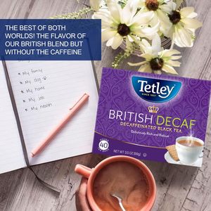 Tetley British Blend Premium Decaf Black <b>Tea</b>, Decaffeinated <b>Tea</b>, 40 Teabags (Pack of 6) - Product Image 6