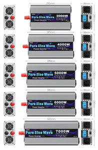 Inversor de Frecuencia HOULI 12V 220V 6000W, Inversor 24V 2000W de Onda Sinusoidal Pura 6000W - Product Image 6