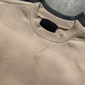 Sudaderas con capucha de mujer de 500gsm de alta calidad, sudaderas esenciales de cuello redondo de manga larga personalizadas para mujer, sudaderas informales cómodas de algodón para mujer - Product Image 6