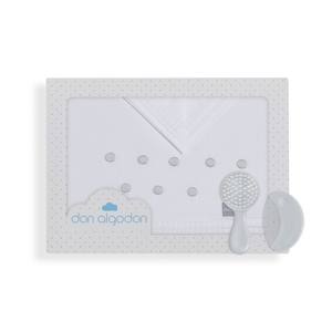 Lot de 3 draps de lit bébé en 100% coton, modèle Zoe avec motif à pois, technique de tissage - Product Image 1