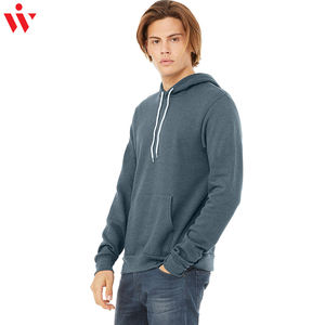 Pull à capuche en molleton 100 % coton pour homme, décontracté, hiver, avec logo personnalisé imprimé, couleur unie, teinture numérique, vente en gros - Product Image 4
