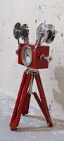 Projecteur rétro caméra vintage shubham avec horloge sur support en bois décor nautique maison et bureau