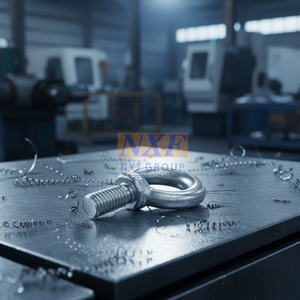 Bullone a Occhio con <span class=keywords><strong>Testa</strong></span> <span class=keywords><strong>Esagonale</strong></span> Liscia in Acciaio Inox Grado 8.8, Dimensione Filettatura M8 con 2 Dadi DIN444 - Product Image 6