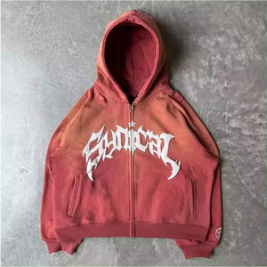 เสื้อฮู้ดดี้ปักลายสไตล์วินเทจ ผ้าฝ้าย 100% ขายดี สำหรับฤดูใบไม้ร่วง รับออกแบบตามสั่ง บริการ OEM จากโรงงานโดยตรง - Product Image 3