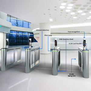 Người đi bộ RFID/mặt kiểm soát truy cập an ninh Swing cổng tự động nhanh tốc độ Swing rào cản turnstile cho siêu thị phòng tập thể dục - Product Image 2