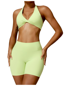 Conjunto de gimnasio sin costuras para mujer, ropa deportiva personalizada, conjunto de Yoga para entrenamiento, ropa deportiva elástica transpirable de alta calidad, Pakistán 2025 - Product Image 4
