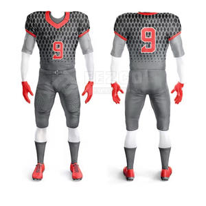 Derniers modèles de tenues de football américain pour hommes, personnalisables, couleur unie, respirantes, 100% polyester, prix bas - Product Image 4