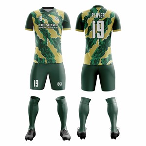 Maillots de football personnalisés de haute qualité, respirants, à séchage rapide, 100% polyester, imprimés, sublimés, pour équipes - Product Image 1