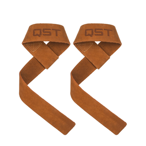 Equipo de soporte de muñeca de cuero Correas de elevación de seguridad transpirables para levantamiento de pesas Correa de ejercicio Ajuste de logotipo personalizado - Product Image 1