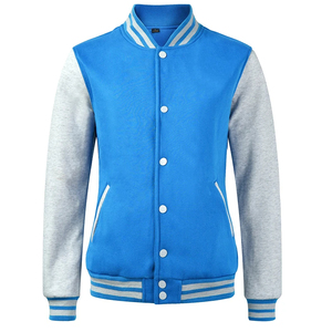 Chaquetas Varsity personalizadas para hombre, chaquetas grises cómodas de lana para hombre con logotipo personalizado - Product Image 3