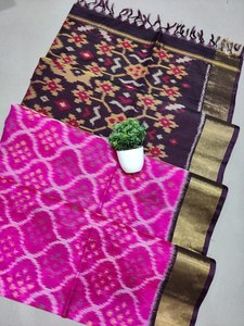 ส่าหรีผ้าฝ้ายผ้าไหม ikkat ที่สวยงาม - Product Image 4