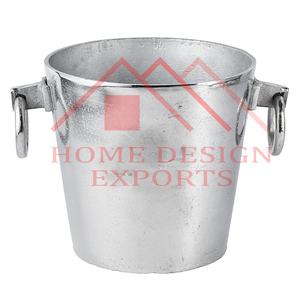 Bañera de hielo niquelada para bebidas de primera calidad, superventas para fiesta de Navidad, cubo de hielo con asa de anillo para decoración de fiesta de Bar - Product Image 3