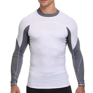 Wholesale Heat-Transfer <b>Printed</b> MMA Unisex Short Sleeve Compression Rash Guard Breathable BJJ Side - Product Image 1