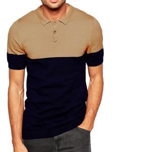 Polo de manga corta de punto para hombre, camiseta de ajuste regular de calidad Superior, transpirable, con adornos acanalados, ropa al por mayor, BD - Product Image 1