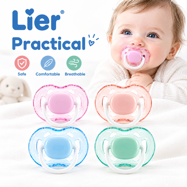 Wholesale PP Silicone Baby Pacifier Gourd Shaped with Handle, BPA Free Printed Infant Soother for 0-12 Months OEM ODM