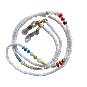 Cadena de cuentas de semillas de lujo para gafas de sol y máscaras Cordón de gafas de cuentas ajustable para mujeres Cuentas de semillas personalizadas - Product Image 5