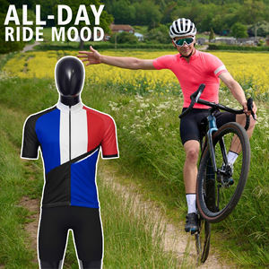 Conjunto de Uniforme de Ciclismo Personalizado Más Vendido para Hombre, Jersey y Pantalones Cortos Transpirables para Adultos, MOQ Bajo, Estilo de Conjunto, Uniforme de Ciclismo de Calidad - Product Image 4