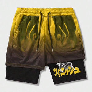 Pantalones cortos deportivos de gimnasio para hombre, tendencia de verano 2024, para correr al aire libre, transpirables, sublimación, pantalones cortos deportivos de doble capa - Product Image 1